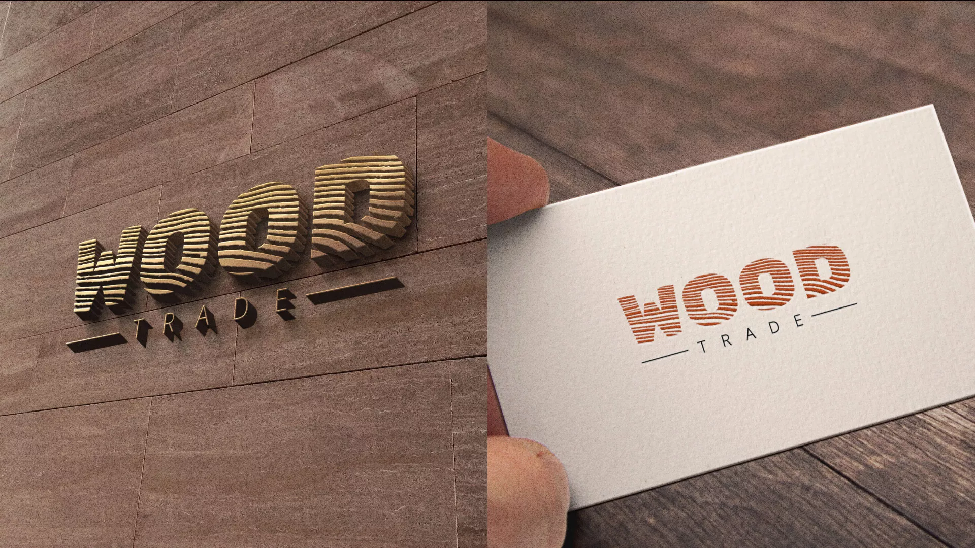 Разработка логотипа для компании «Wood Trade» в Опочке
